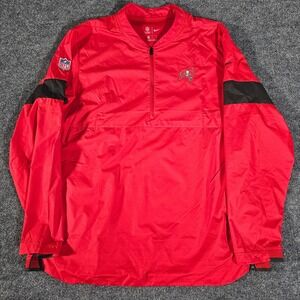 Nike Tampa Bay Buccaneers NFL On Field Sideline 1/4 Zip Windbreaker Jacket XL